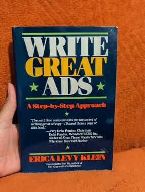 Write Great Ads by Eric A. Levyy Klein - Navy & Yellow Hardcover